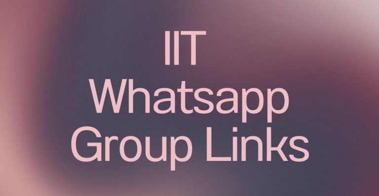 IIT WhatsApp Group Links