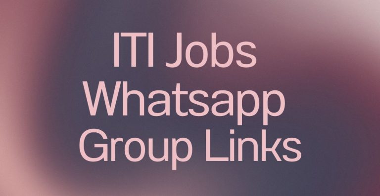 ITI Jobs WhatsApp Group Links