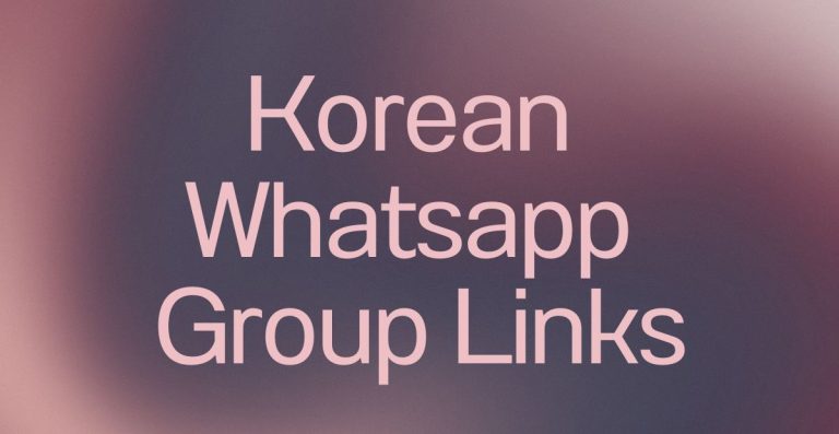 Korean WhatsApp Group Links