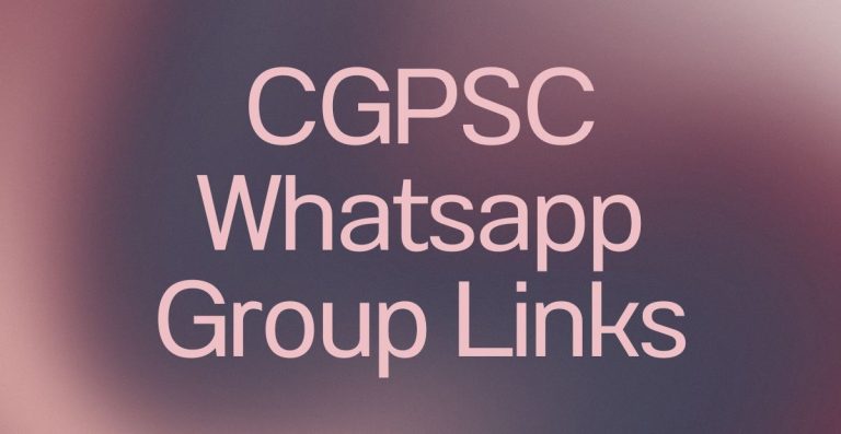 CGPSC WhatsApp Group Links