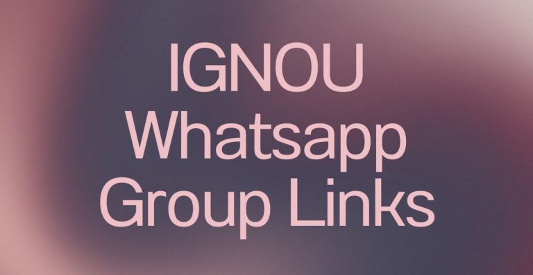 IGNOU WhatsApp Group Links