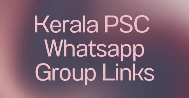 Kerala PSC WhatsApp Group Links