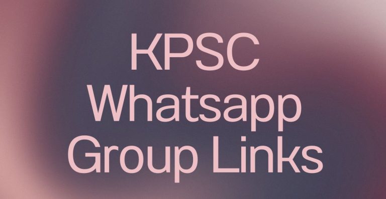 KPSC WhatsApp Group Links