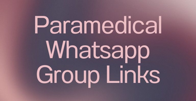 Paramedical WhatsApp Group Links