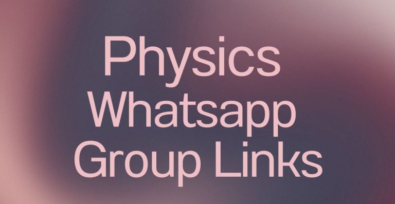 Physics WhatsApp Group Links