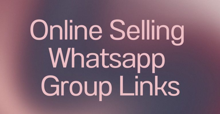 Online Selling WhatsApp Group Links