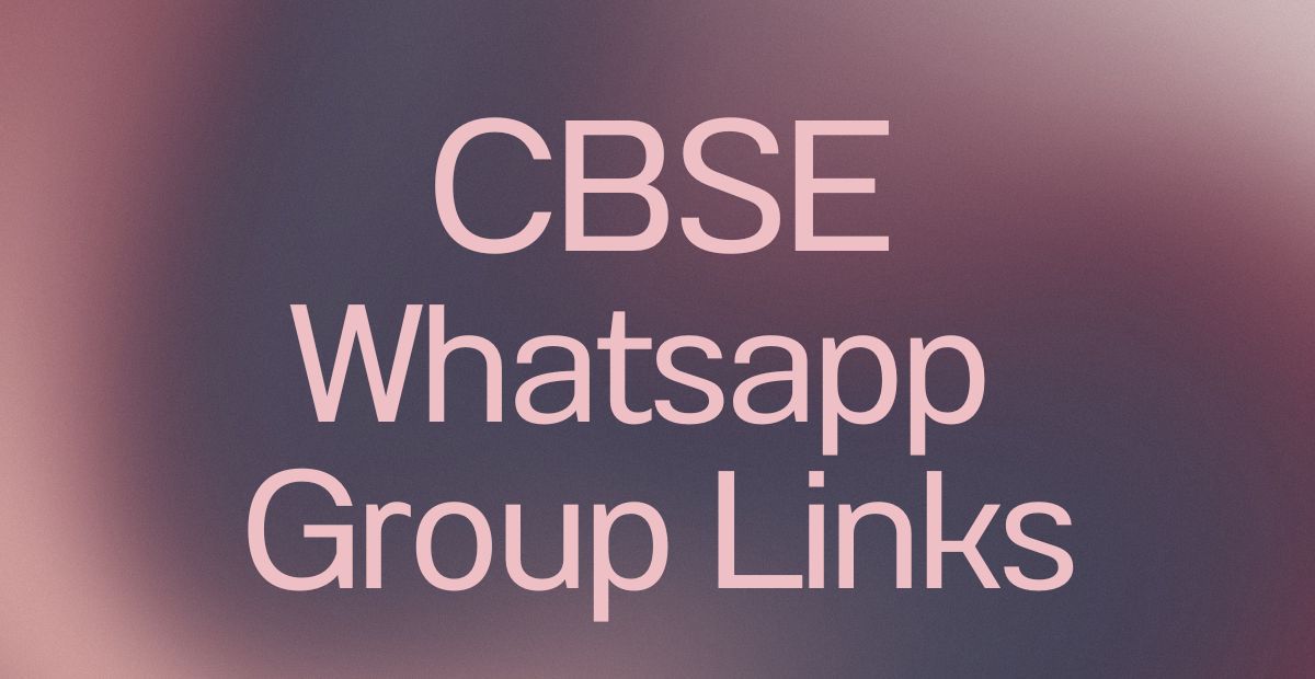 CBSE WhatsApp Group Links