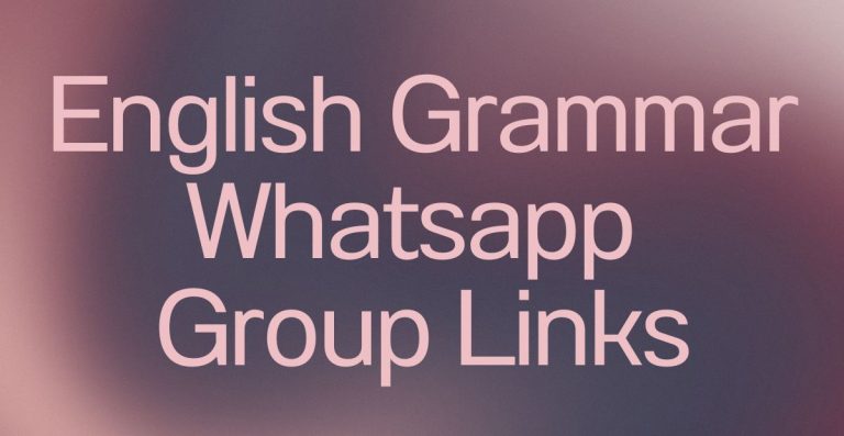 English Grammar WhatsApp Group Links