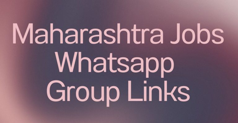 Maharashtra Jobs WhatsApp Group Links