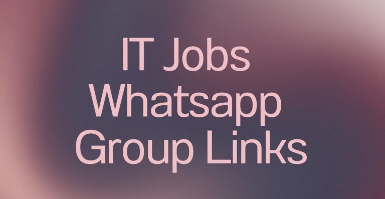 IT Jobs WhatsApp Group Links