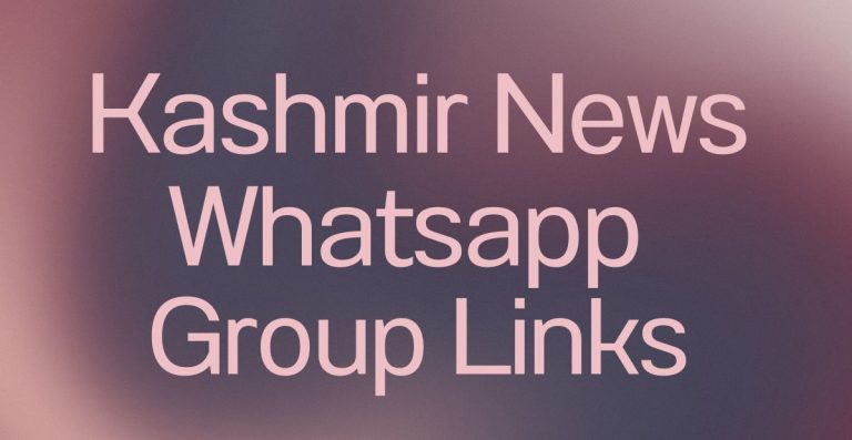 Kashmir News WhatsApp Group Links