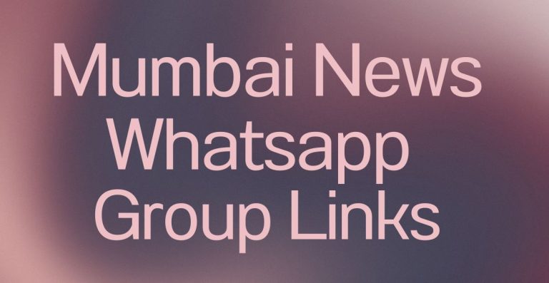 Mumbai News WhatsApp Group Links