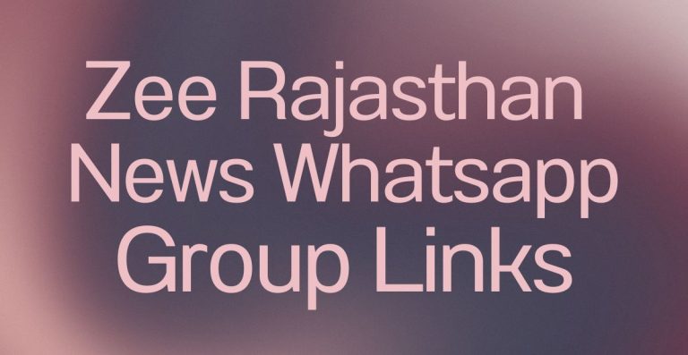 Zee Rajasthan News WhatsApp Group Links