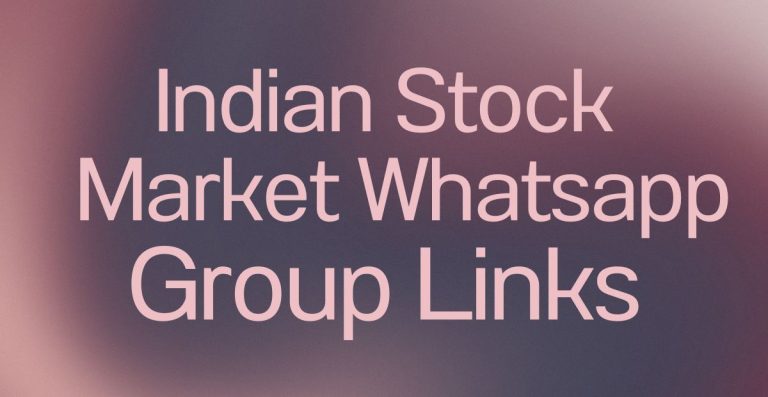 Indian Stock Market WhatsApp Group Links