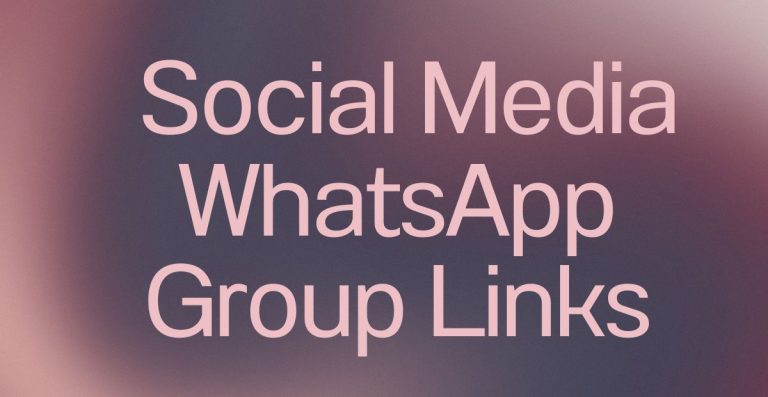 Social Media WhatsApp Group Links