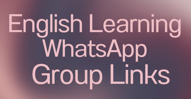 English Learning WhatsApp Group Links