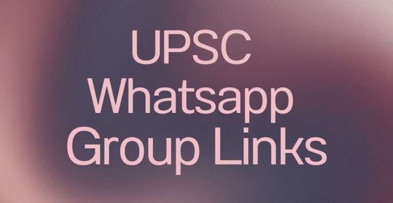 UPSC WhatsApp Group Links