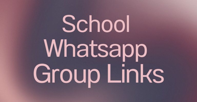 School WhatsApp Group Links