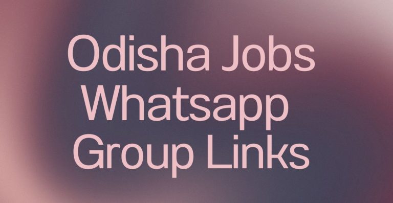 Odisha Jobs WhatsApp Group Links