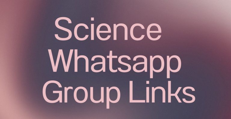 Science WhatsApp Group Links