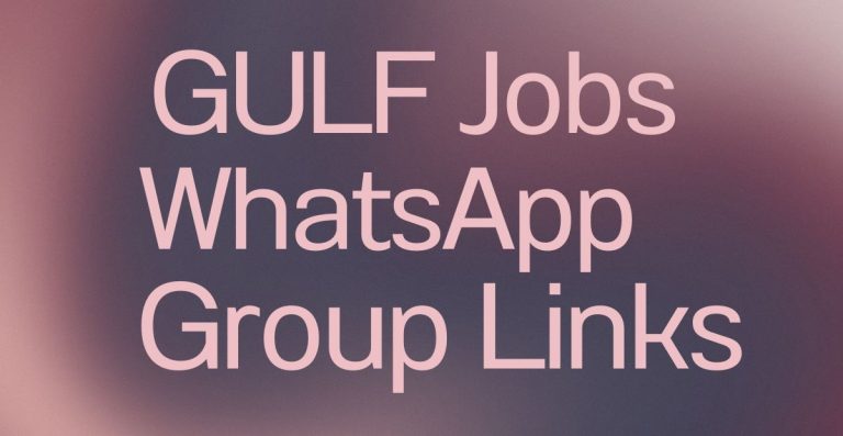 GULF Jobs WhatsApp Group Links