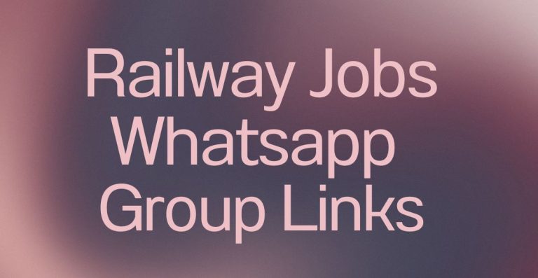 Railway Jobs WhatsApp Group Links