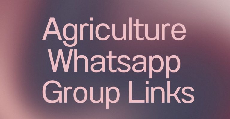 Agriculture WhatsApp Group Links