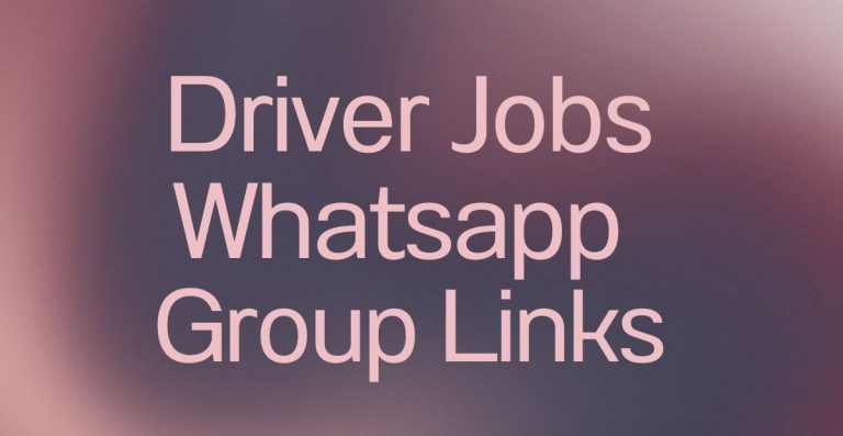 Driver Jobs WhatsApp Group Links