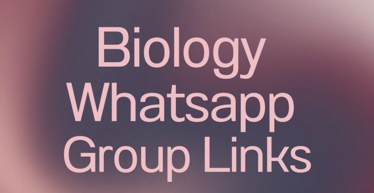 Biology WhatsApp Group Links