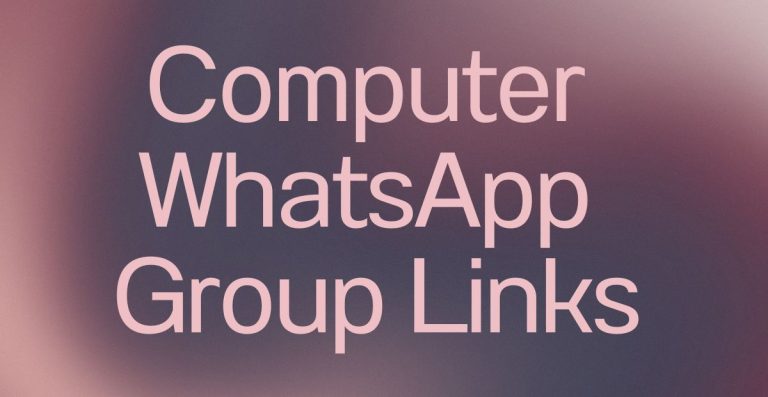 Computer WhatsApp Group Links