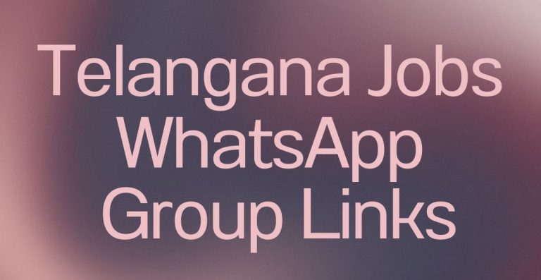 Telangana Jobs WhatsApp Group Links