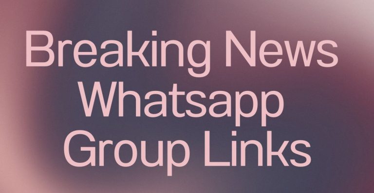 Breaking News WhatsApp Group Links