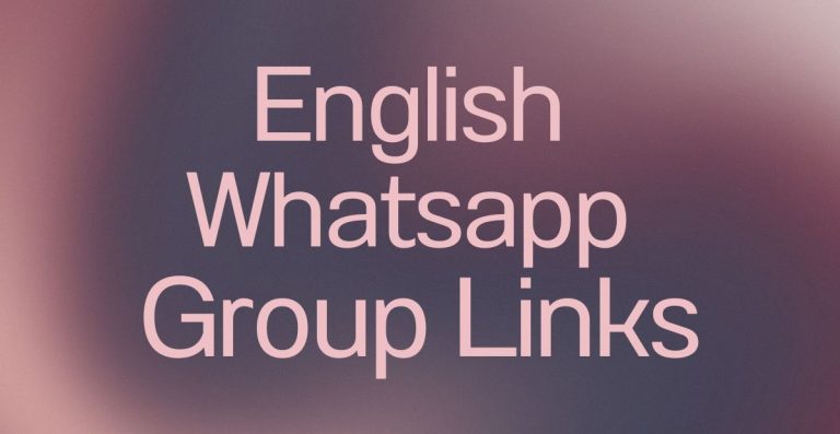 English WhatsApp Group Links