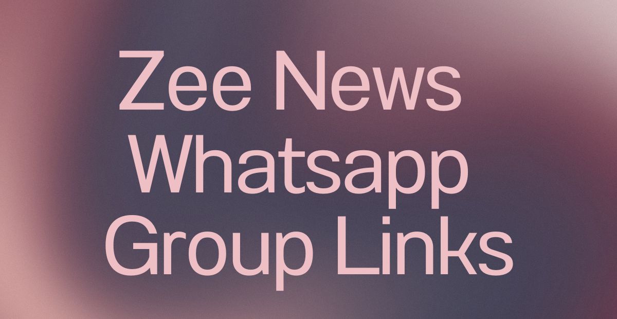 Zee News WhatsApp Group Links